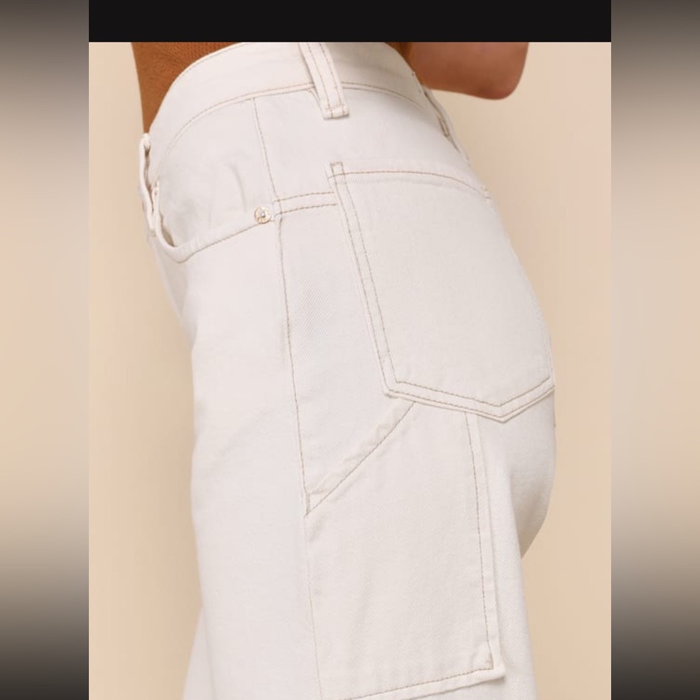 We The Free High Rise White Jeans - Picture 4 of 7